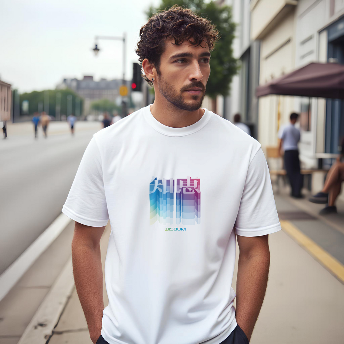 CAMISETA KANJI JAPONÉS SABIDURÍA PSICODÉLICOS